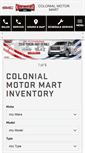 Mobile Screenshot of colonialcarscadillacgmc.com